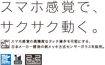 スマホ感覚で、サクサク動く。